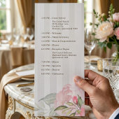 Islamic Nikah Program | Grey Stripe Peony Floral プログラム