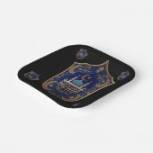 Islamic Picnic Coaster – Crescent & Calligraphy El ペーパープレート (傾斜あり)