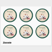 Islamic Ramadan Greeting Sticker – Family Theme ラウンドシール (シート)