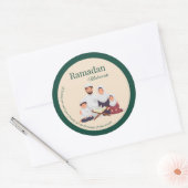 Islamic Ramadan Greeting Sticker – Family Theme ラウンドシール (封筒)