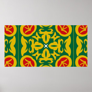 Islamic Traditional Pattern. Bandana print design ポスター