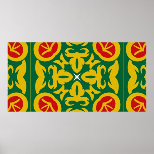 Islamic Traditional Pattern. Bandana print design  ポスター (正面)