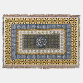Islamic Wall Art Allah Names Calligraphy Geometric スローブランケット