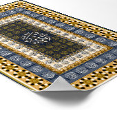 Islamic Wall Art Allah Names Calligraphy Geometric ポスター (角)
