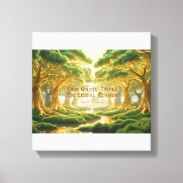 Islamic Wall Decor- Religious Trees Of Jannah キャンバスプリント