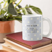 Islamic Wedding Initial Blue Polka Dot Groom コーヒーマグカップ