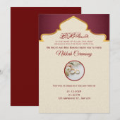Islamic wedding invitation 案内状 (正面/裏面)