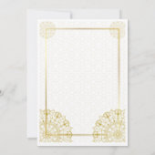Islamic Wedding Invitation Gold Bismillah Arabic  招待状 (裏面)