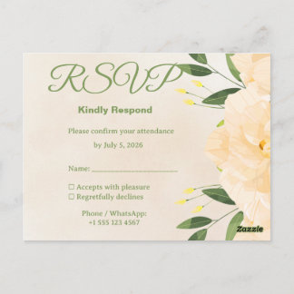 Islamic Wedding RSVP Card | Matching Nikah Invitat ポストカード