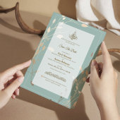 Islamic Wedding | Sage Green & Gold セーブザデート