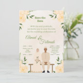 Islamic Wedding Save the Date | Modern Desing (スタンド正面)