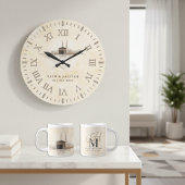 Islamic Wedding | Soft Stone & Watercolor Kaaba ラージ壁時計