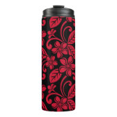 ISLANDプルメリア（黒と赤）サーマルタンブラー タンブラー (正面)