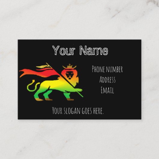Island名刺、ラスタLion名刺 名刺 (正面)