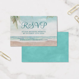 Island Breezeの結婚WebサイトRSVPカードの挿入