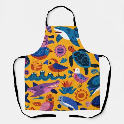 Island Breeze All-Over Print Apron Gift エプロン (正面)