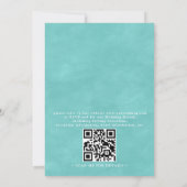 Island Breeze Sandy Beach Elegant QR Code Wedding  招待状 (裏面)