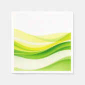 Island Citrus Green and Yellow スタンダードカクテルナプキン (正面)