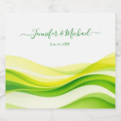 Island Citrus Green and Yellow スパークリングワインラベル (シングルラベル)