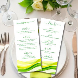 Island Citrus Green and Yellow Dinner and Bar Menu メニュー