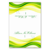 Island Citrus Green and Yellow Meal Icons Meat テーブルナンバー (正面)