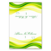 Island Citrus Green and Yellow Meal Icons Pork テーブルナンバー (正面)