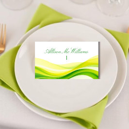 Island Citrus Green and Yellow Placecards テーブルナンバー