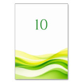 Island Citrus Green and Yellow Wedding テーブルナンバー (正面)