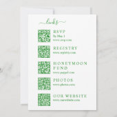 Island Citrus Green and Yellow Wedding-All In One 招待状 (裏面)