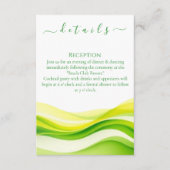 Island Citrus Green and Yellow Wedding Details エンクロージャーカード (正面)