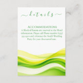 Island Citrus Green and Yellow Wedding Details エンクロージャーカード (裏面)