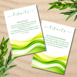 Island Citrus Green and Yellow Wedding Details エンクロージャーカード