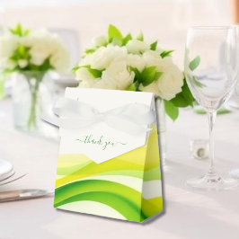 Island Citrus Green and Yellow Wedding Favor Boxes フェイバーボックス