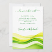 Island Citrus Green & Yellow Dinner Rehearsal  招待状 (正面)