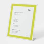 Island Citrus minimalist wedding Bar Pedestal Sign 台座サイン (正面)