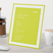 Island citrus minimalist wedding Bar Pedestal Sign 台座サイン (インサイチュ)