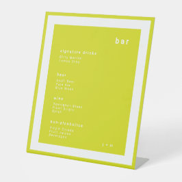 Island citrus minimalist wedding Bar Pedestal Sign 台座サイン