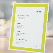 Island Citrus minimalist wedding Bar Pedestal Sign 台座サイン