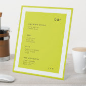 Island Citrus minimalist wedding Bar Pedestal Sign 台座サイン (インサイチュ)