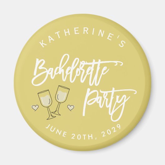 Island Citrus Yellow Bachelorette Party Magnets マグネット (正面)