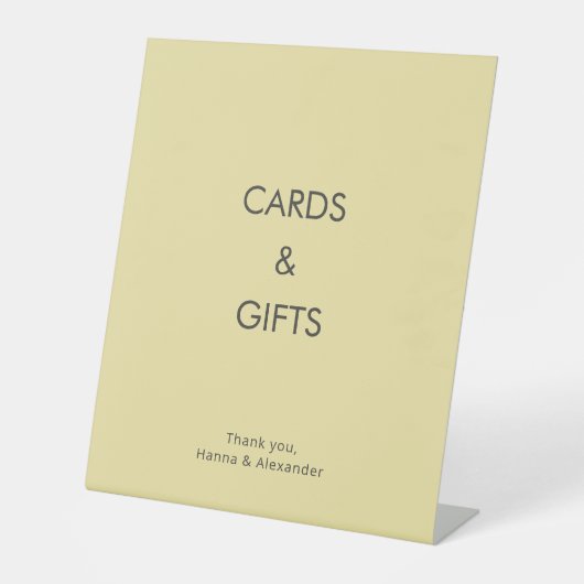 Island Citrus Yellow Cards & Gifts Wedding Sign 台座サイン (正面)