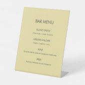 Island Citrus Yellow Wedding Bar Sign 台座サイン (正面)