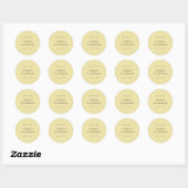 Island Citrus Yellow Wedding Favor Stickers ラウンドシール (シート)