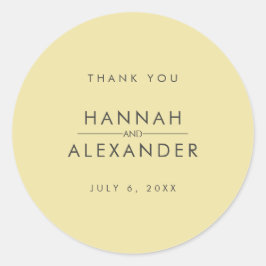 Island Citrus Yellow Wedding Favor Stickers ラウンドシール