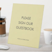 Island Citrus Yellow Wedding Guest Book Sign 台座サイン (インサイチュ)