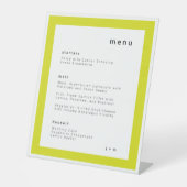 Island Citrus yellow wedding menu Pedestal Sign 台座サイン (正面)