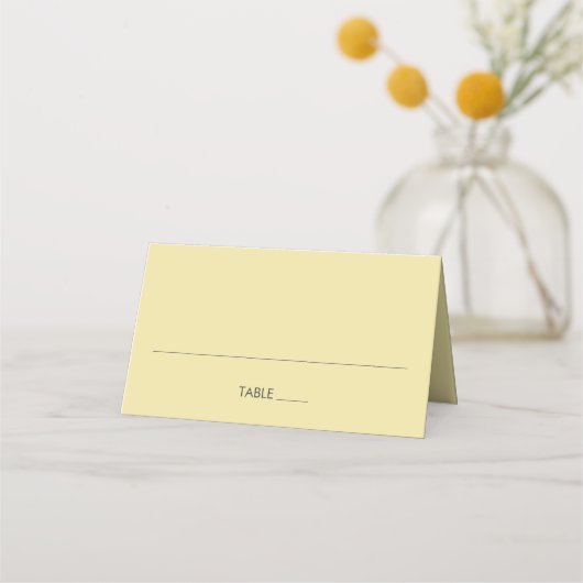 Island Citrus Yellow Wedding Place Cards プレイスカード (正面)