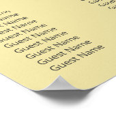 Island Citrus Yellow Wedding Seating Chart ポスター (角)