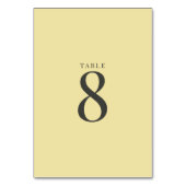 Island Citrus Yellow Wedding Table Numbers テーブルナンバー (裏面)