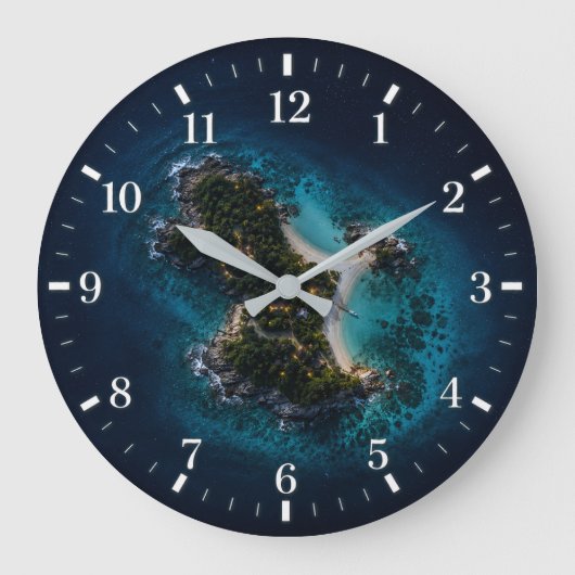 Island Clock 2026 ラージ壁時計 (正面)